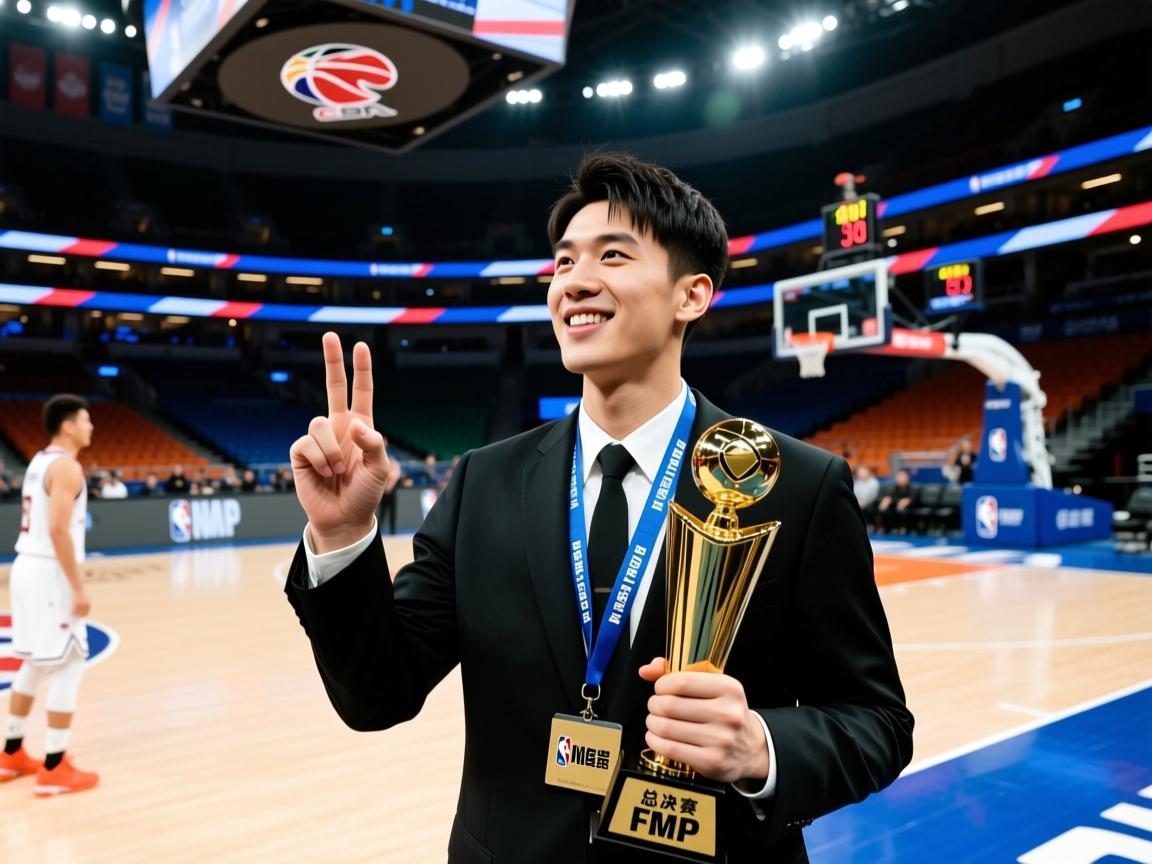 总决赛FMVP!晒管子煜超远三分瞬间 第3张