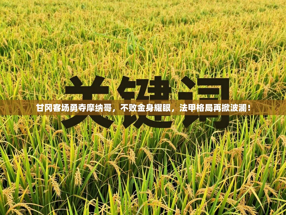 甘冈客场勇夺摩纳哥，不败金身耀眼，法甲格局再掀波澜！  第1张